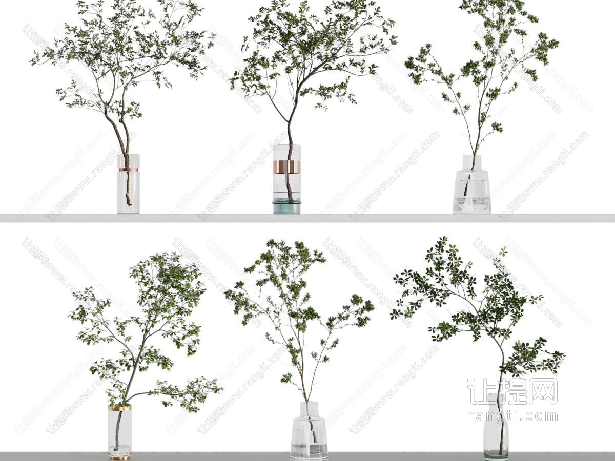 现代花瓶花卉摆件组合