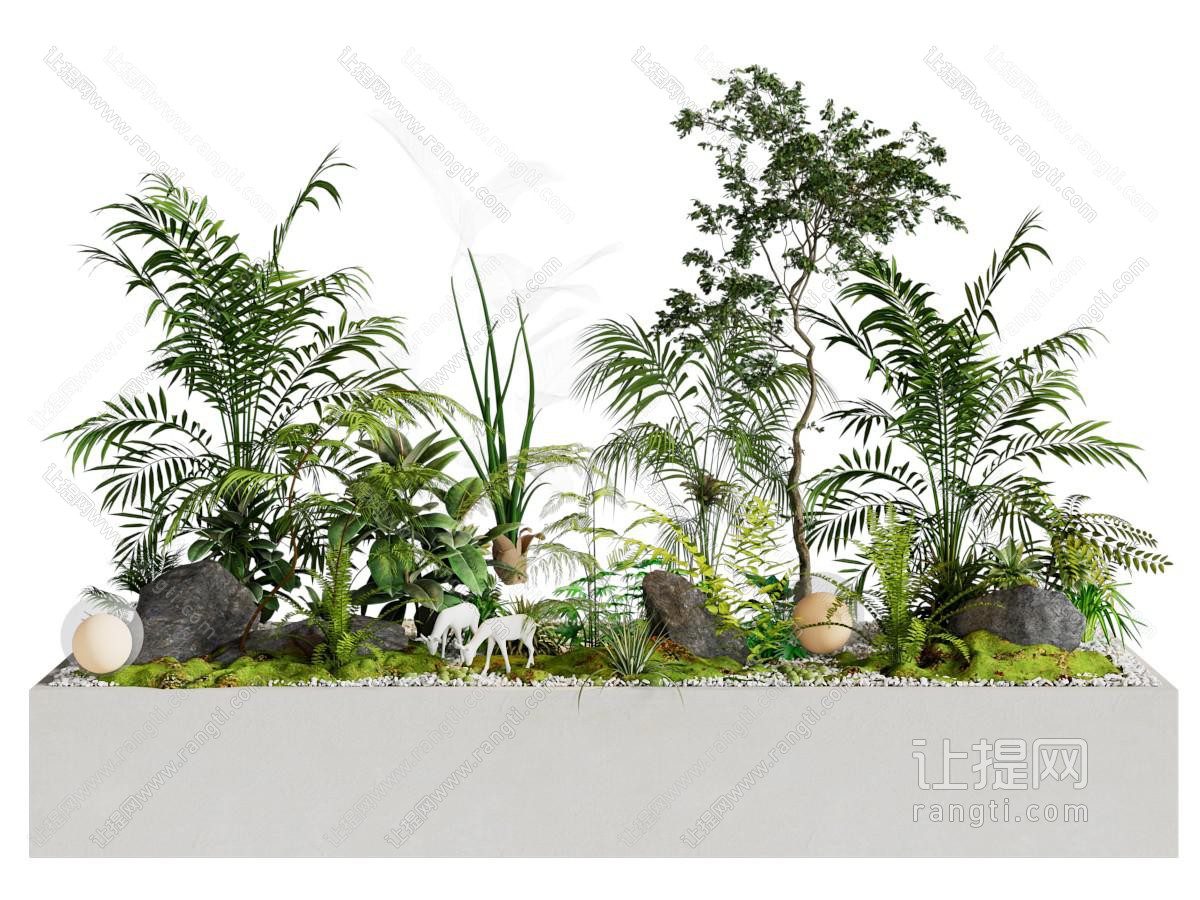 现代花坛花草植物景观园艺小品