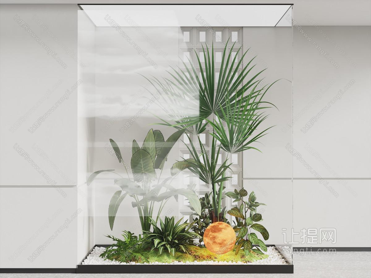 现代室内花草植物景观园艺小品
