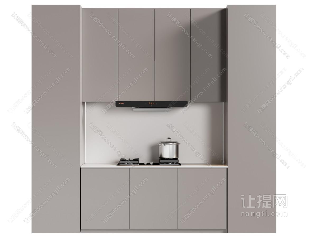 现代燃气灶 抽油烟机