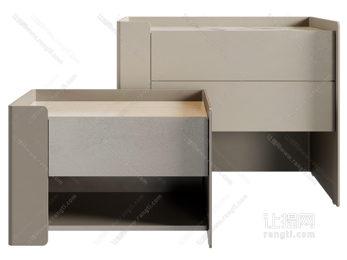 现代床头柜