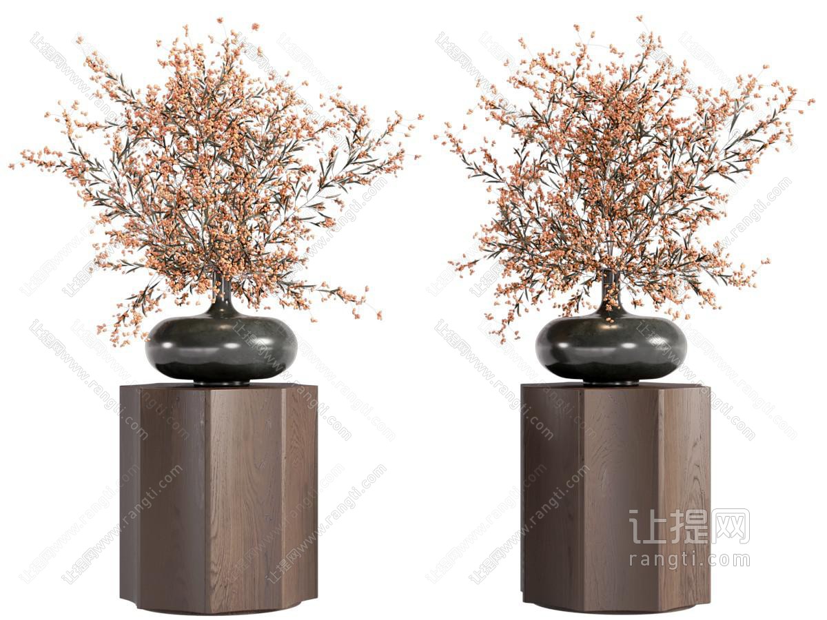 现代花瓶花卉