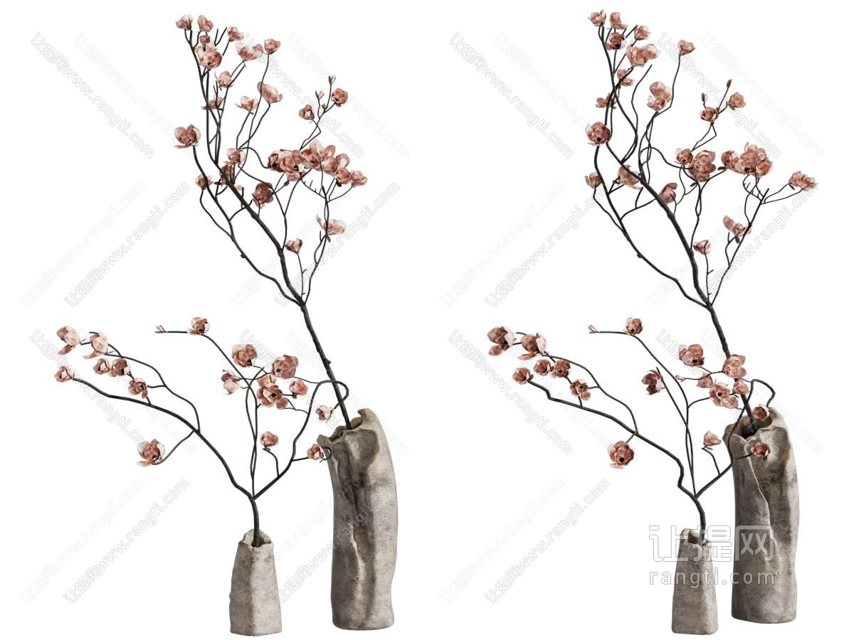 新中式花瓶花卉 摆件组合
