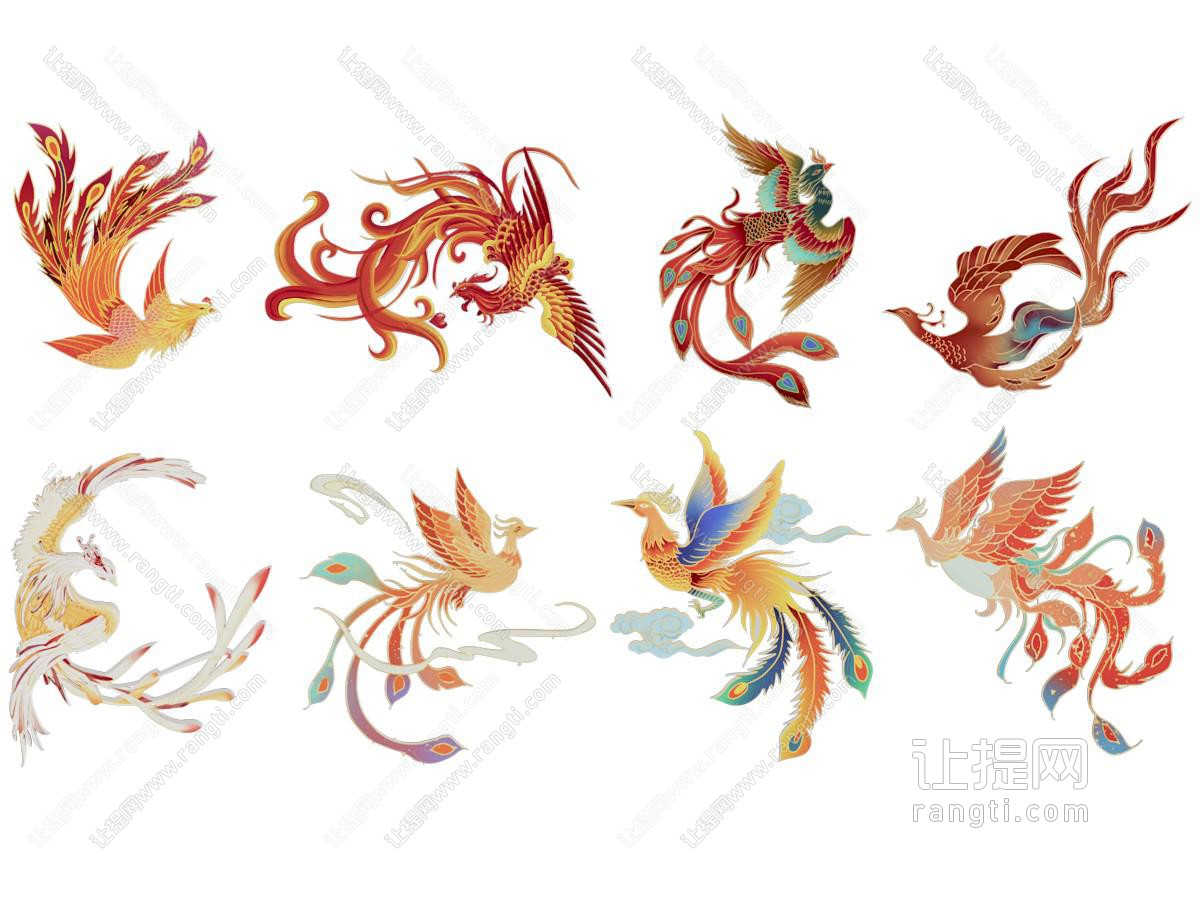 新中式凤凰剪纸 墙贴 贴画 墙饰