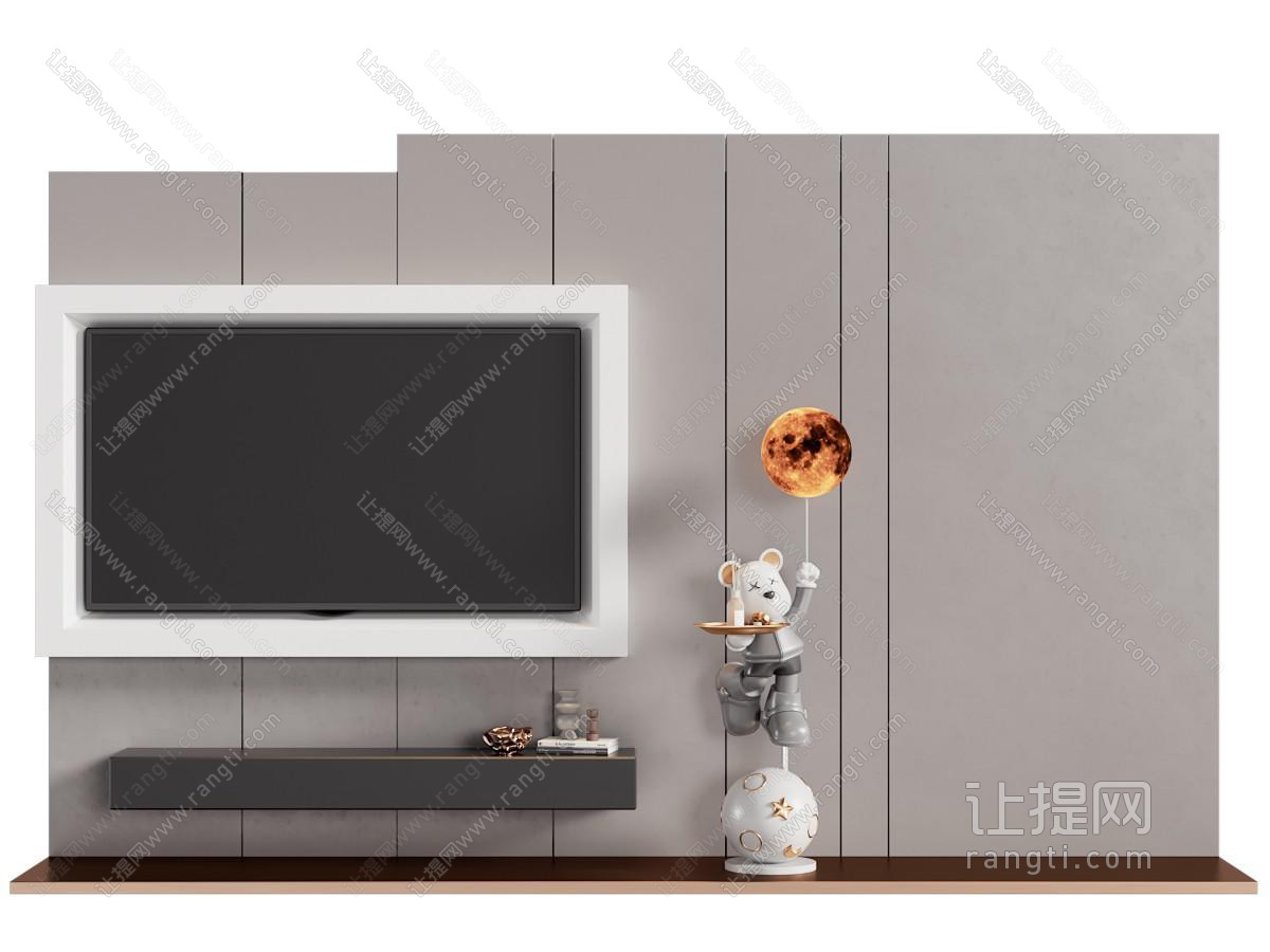 现代电视背景墙