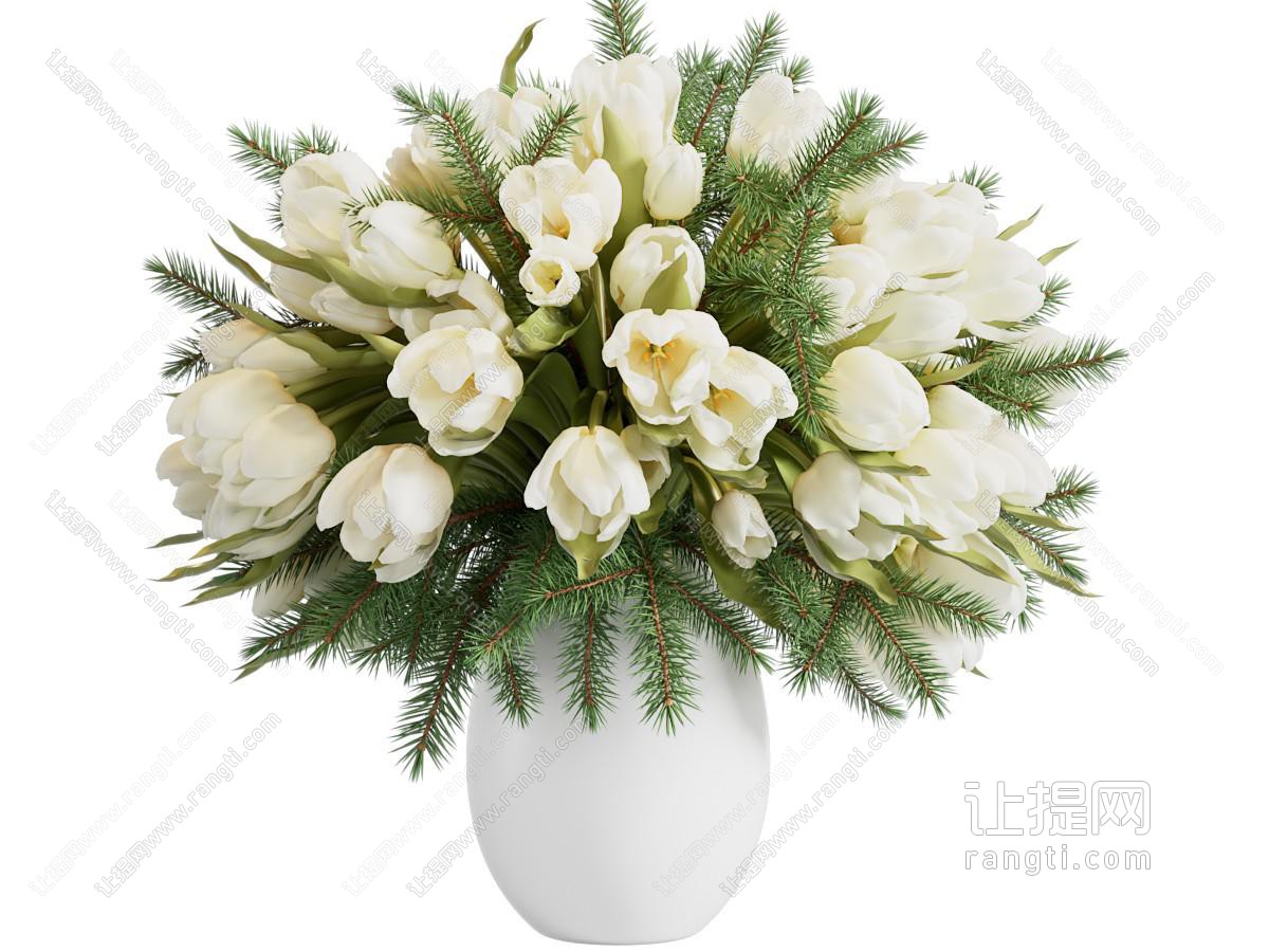 现代花瓶花卉