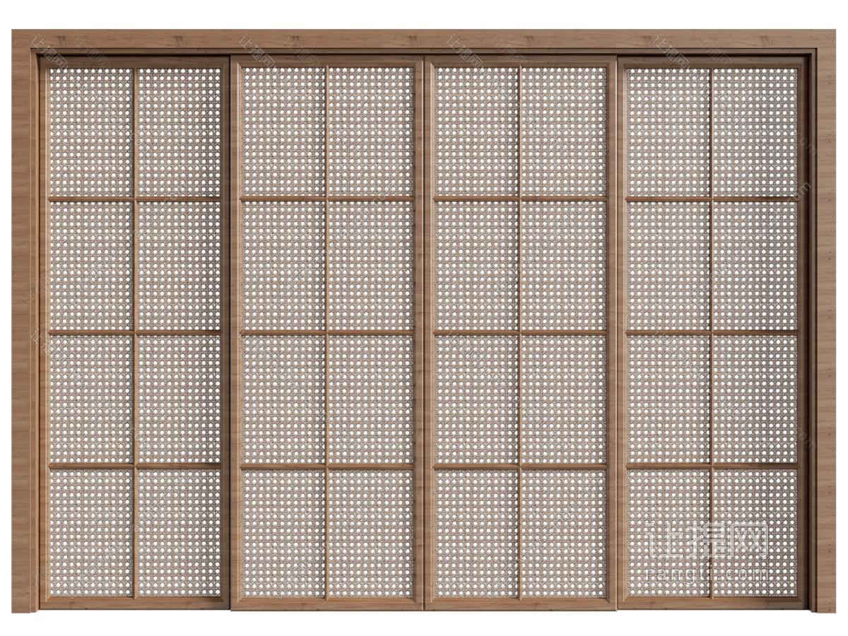 侘寂风中古风推拉门