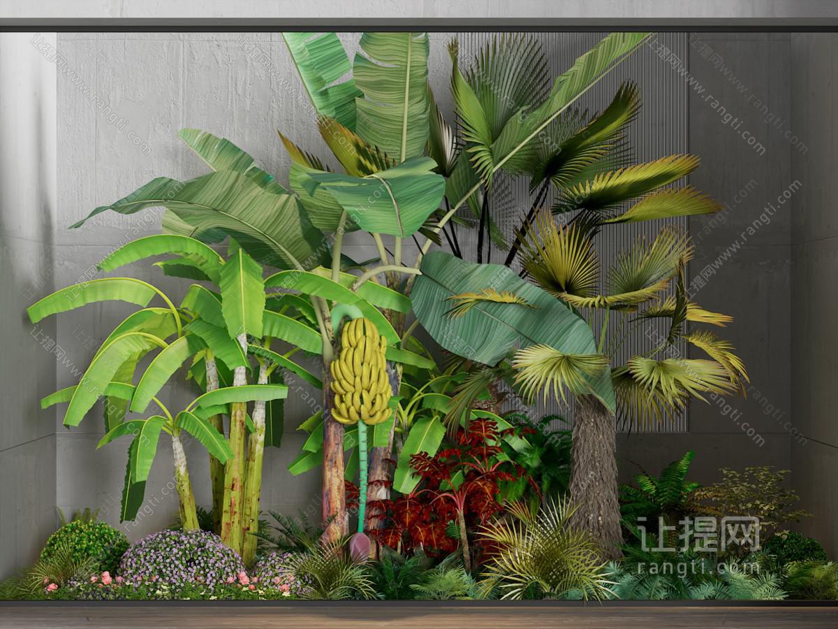 现代室内植物花草景观园艺小品