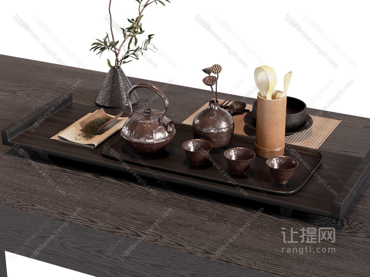 新中式茶盘 茶具杯子
