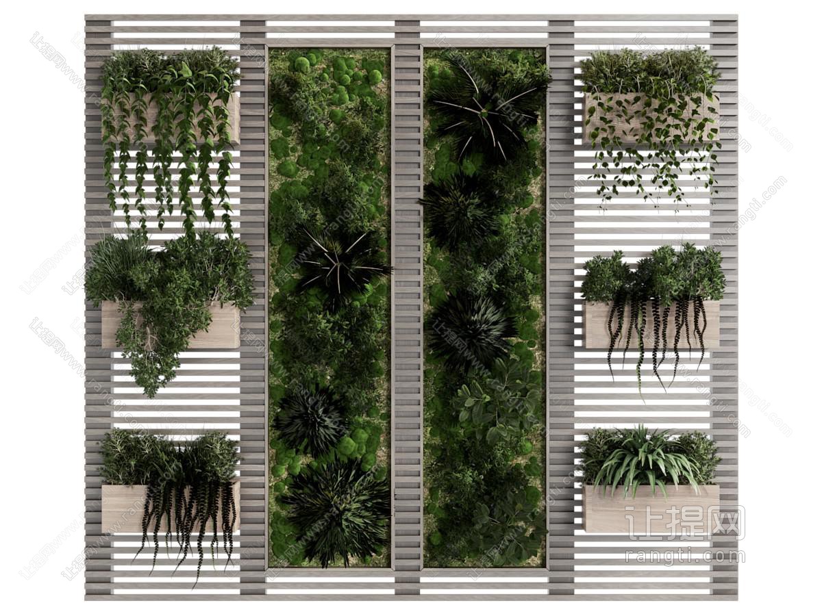 现代植物墙 造型墙