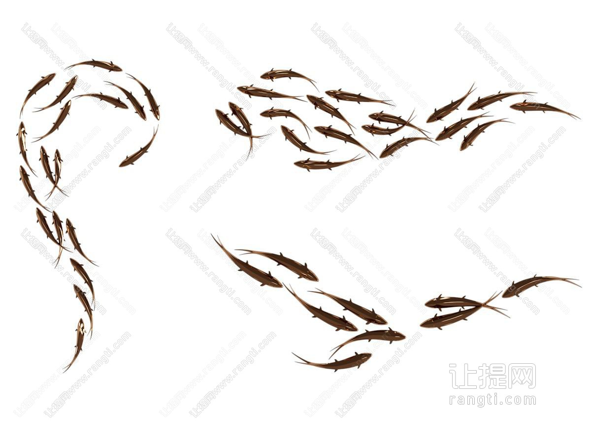 新中式鱼群墙饰挂件