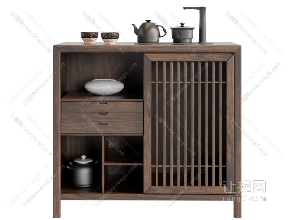 新中式实木茶柜 餐边柜