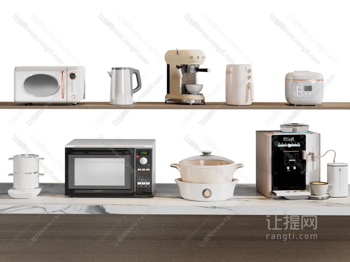 现代咖啡机 烤箱 微波炉厨房电器