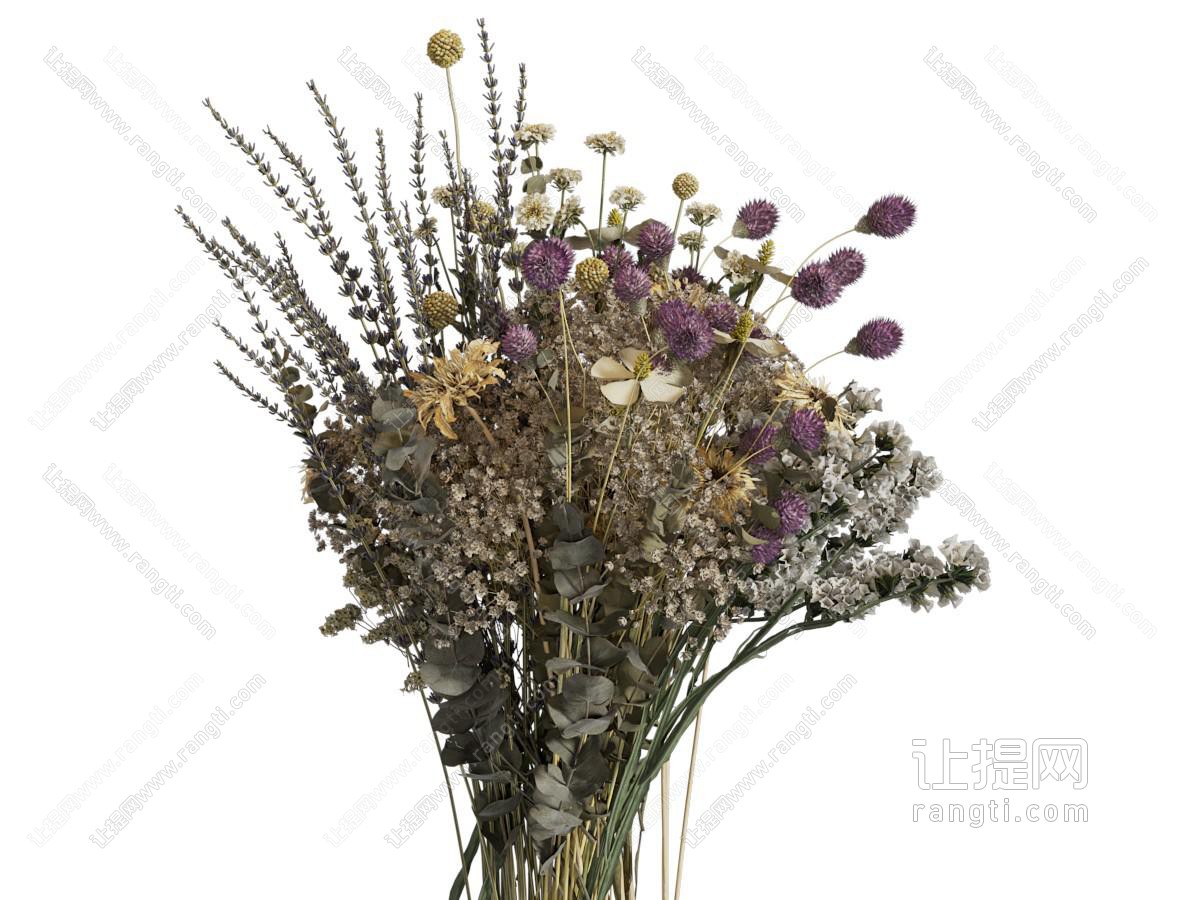 现代干花 花束 摆件组合
