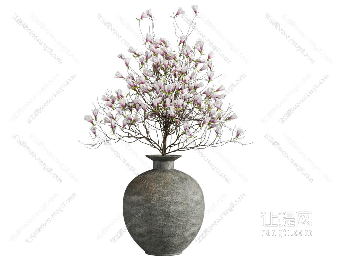 现代花瓶花卉