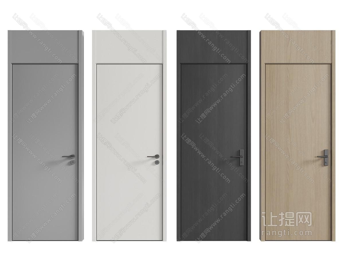 现代木门 房门 平开门