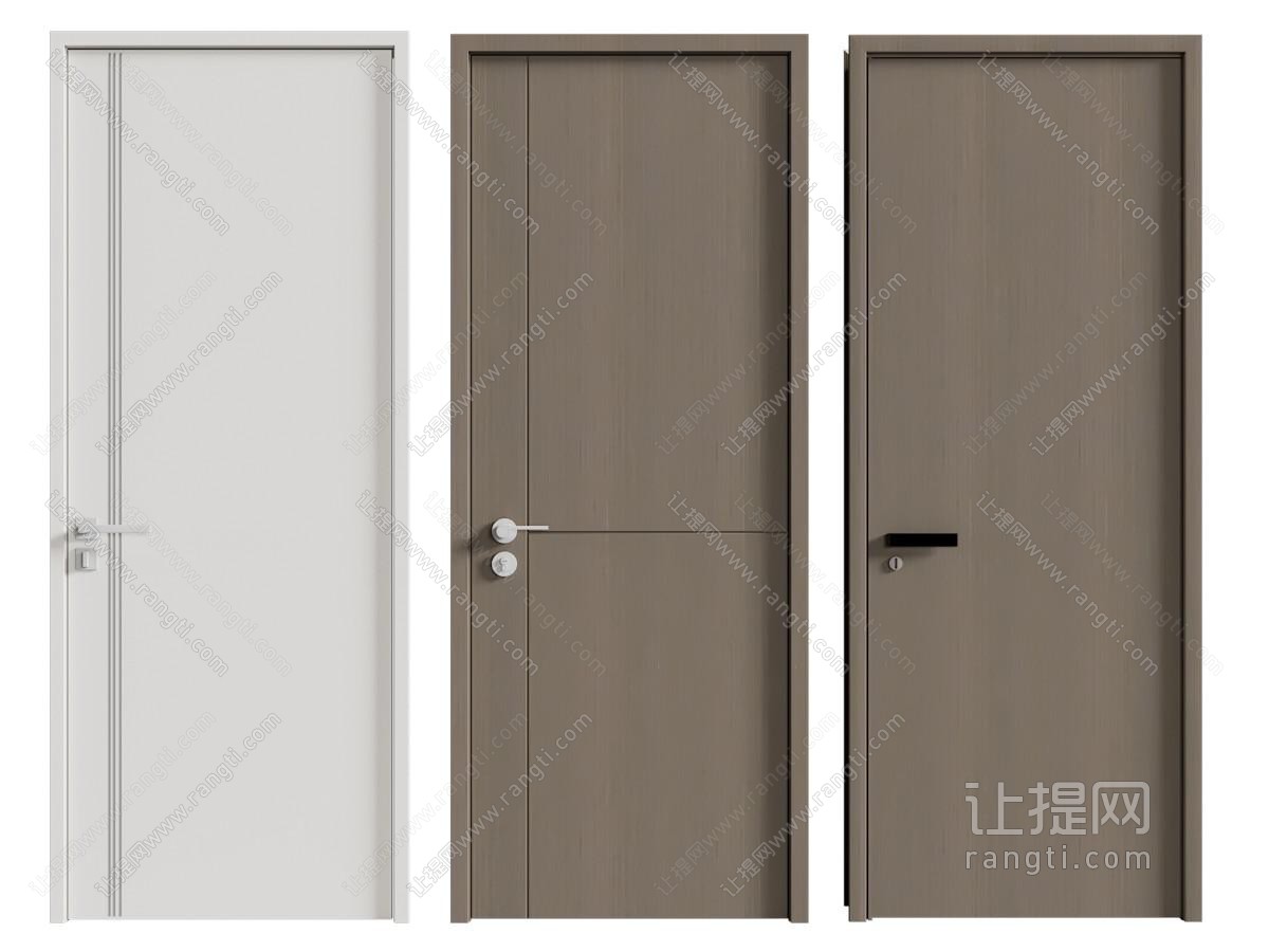 现代木门 房门 平开门