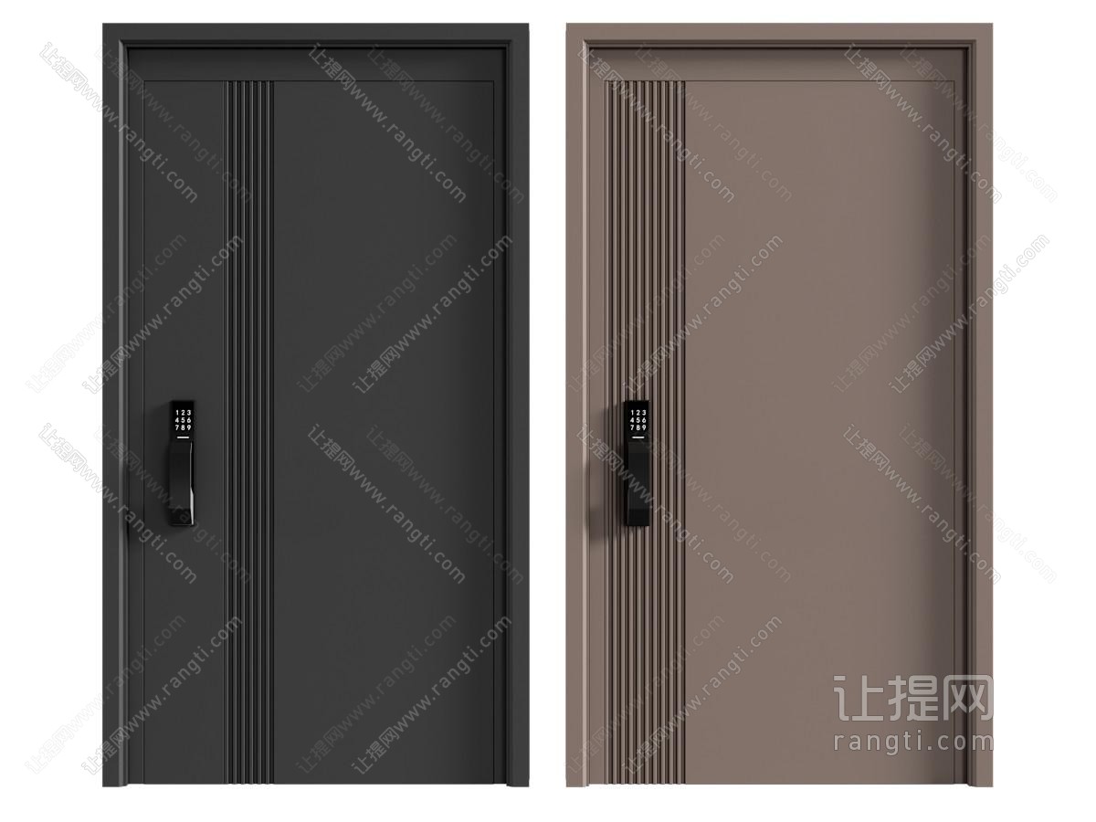 现代密码锁防盗门 入户门 平开门