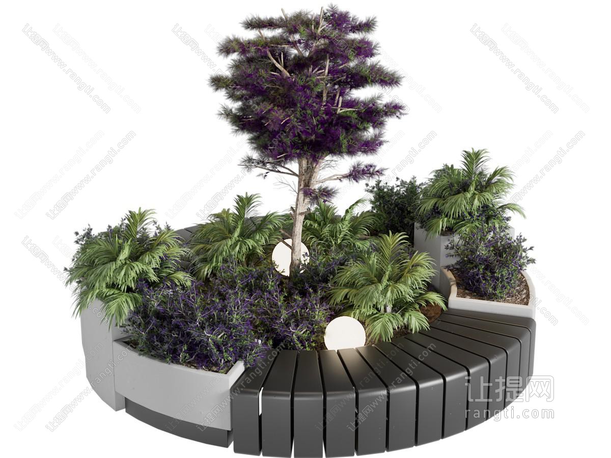 现代户外公共椅子 景观植物造型椅子