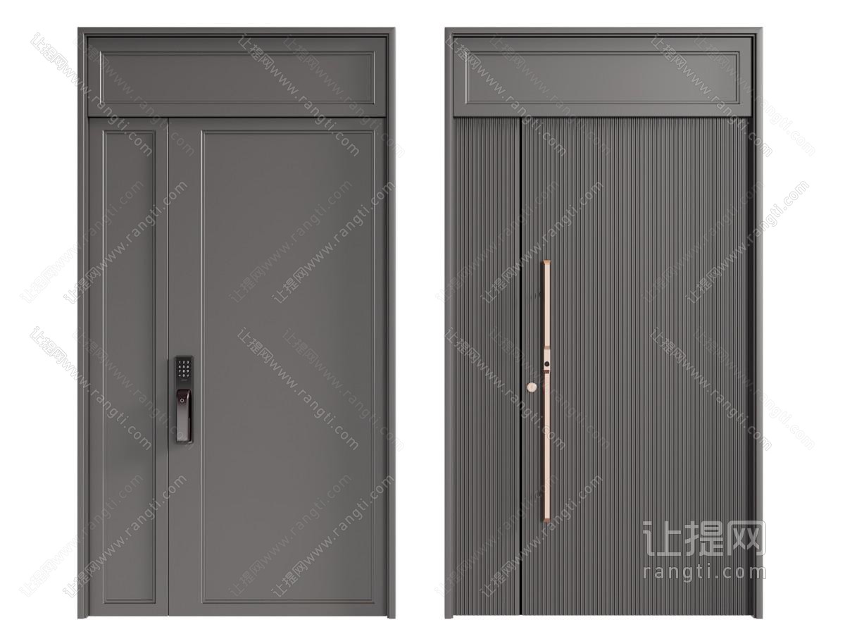 现代密码锁防盗门 子母入户门 平开门 大门
