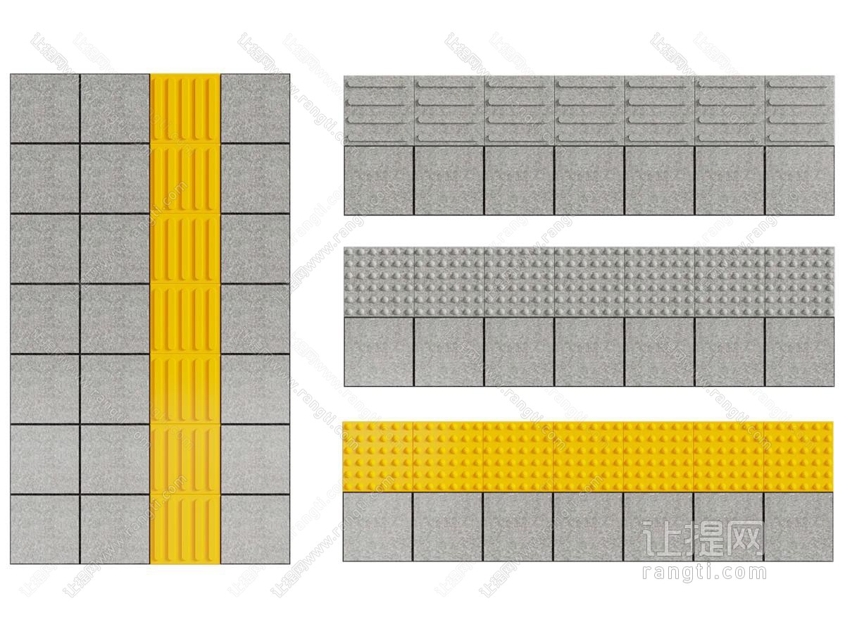 现代市政盲道 人行道路