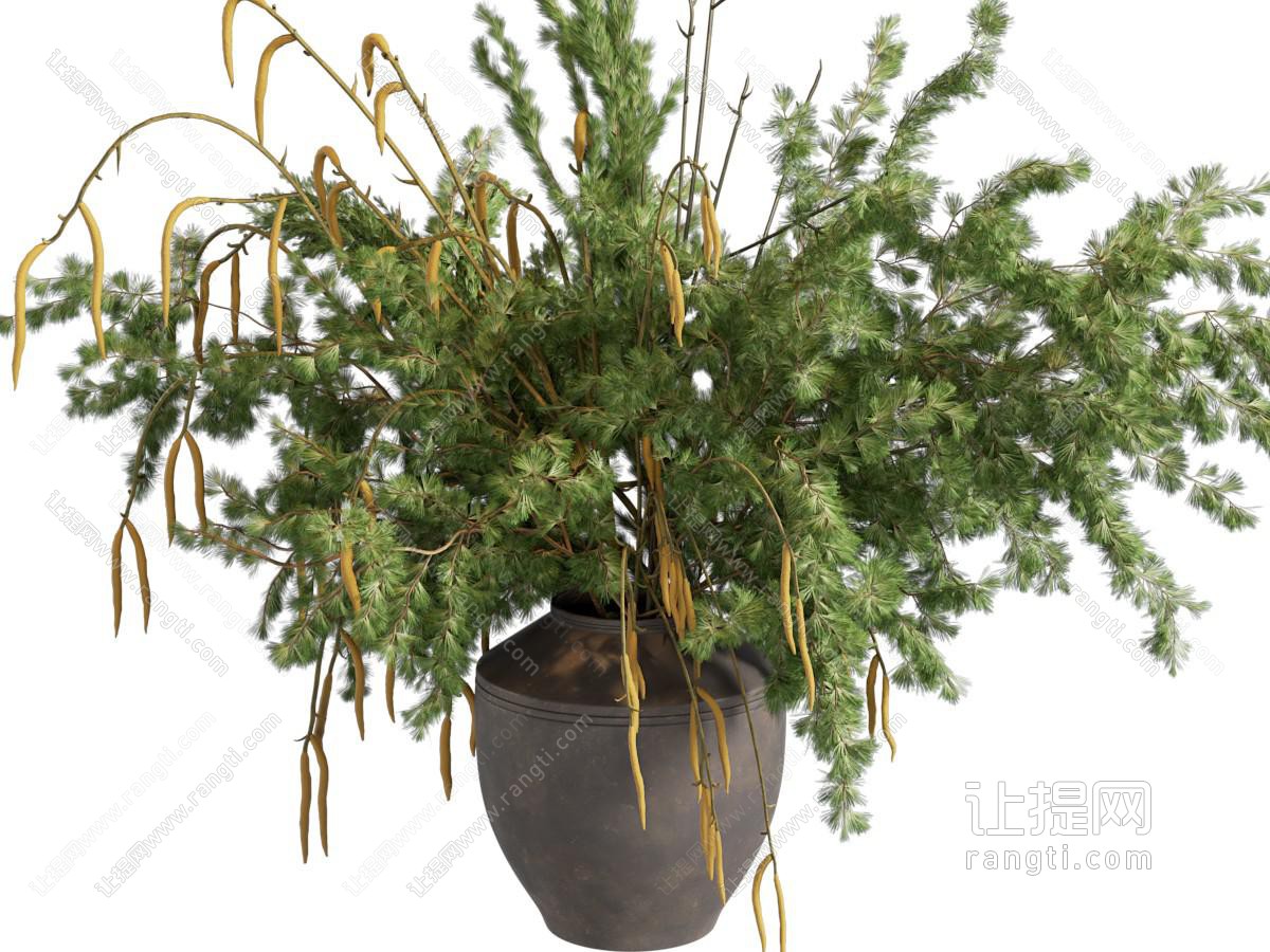 现代陶艺花瓶花卉