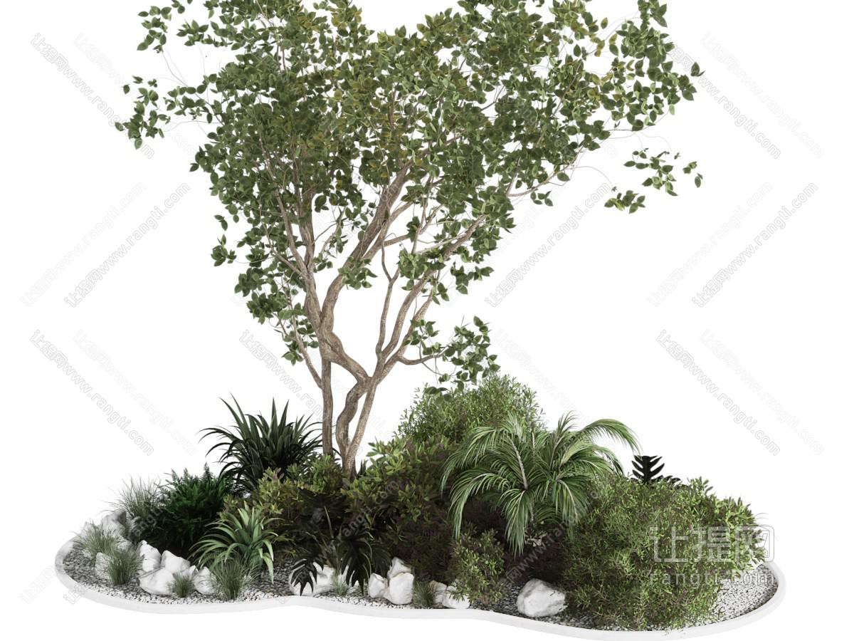 现代花坛花草树木景观园艺小品
