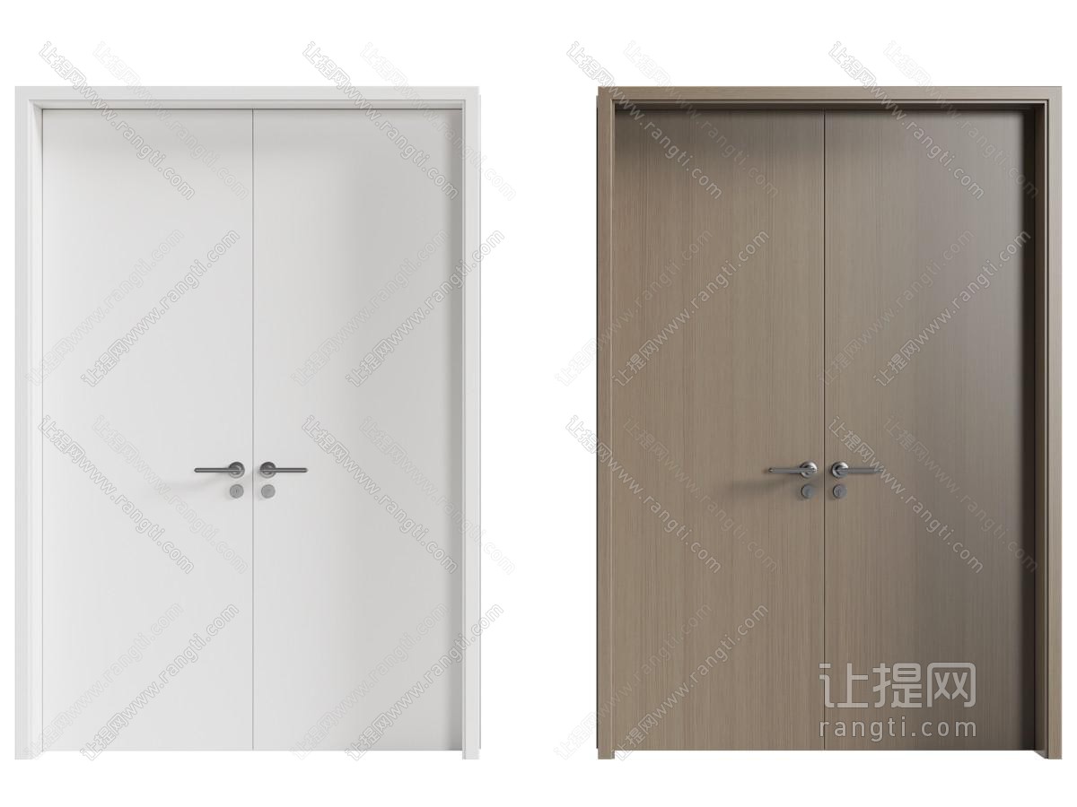 现代木门 双开门 入户门 平开门