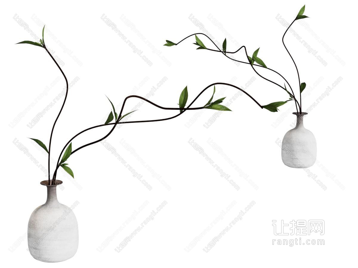 现代陶艺花瓶花卉