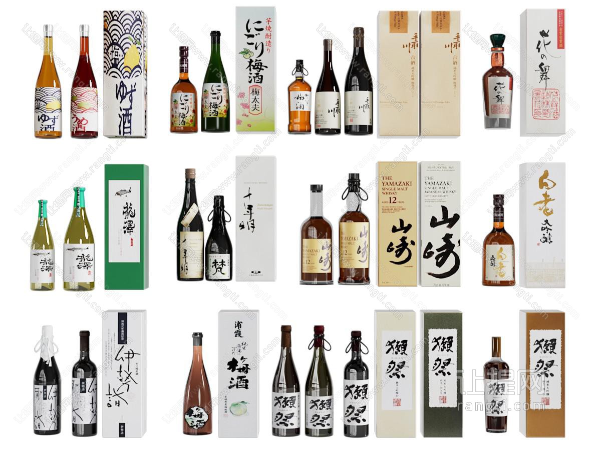 新中式白酒 果酒瓶 包装盒