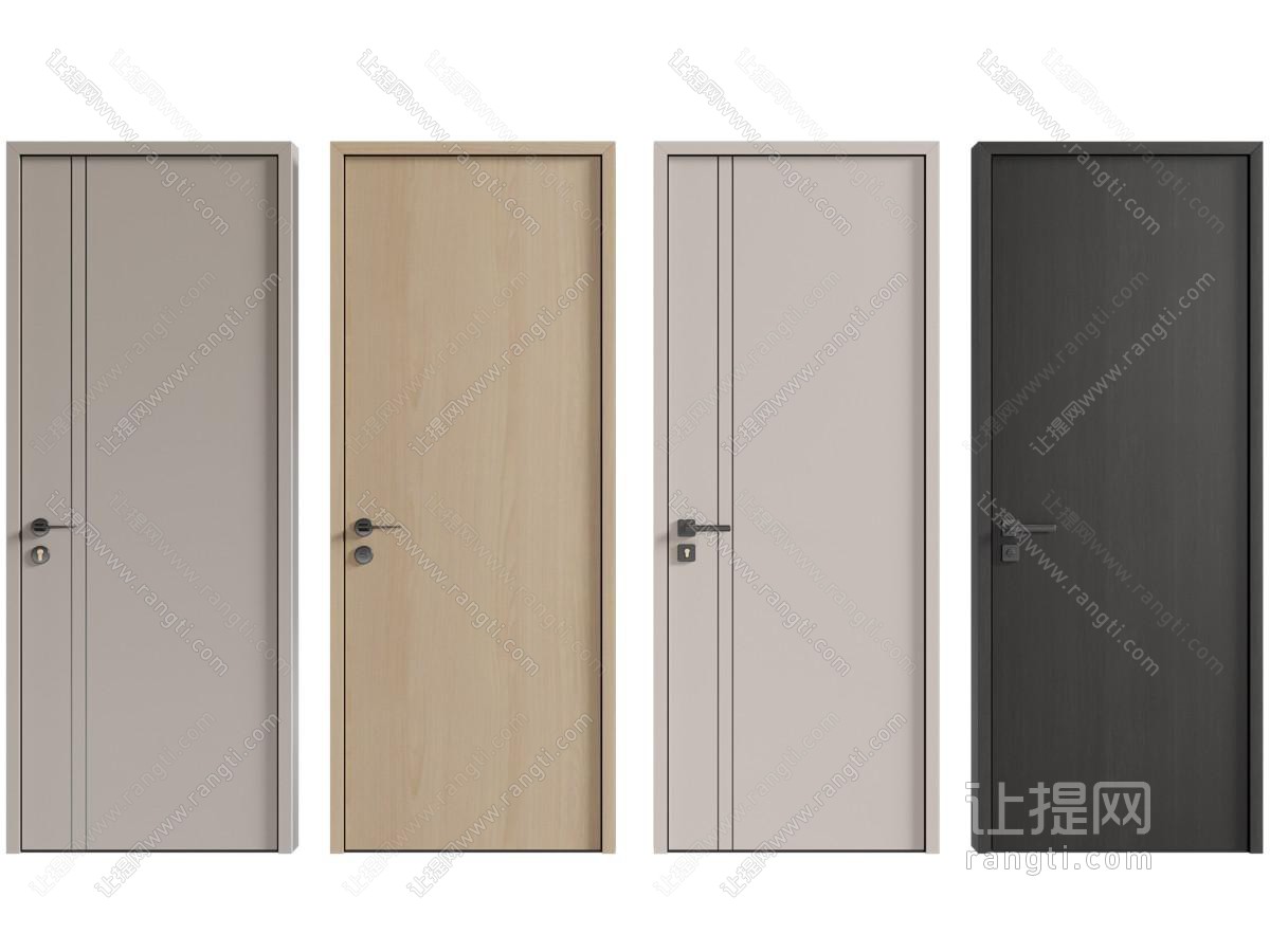 现代木门 平开门 房门