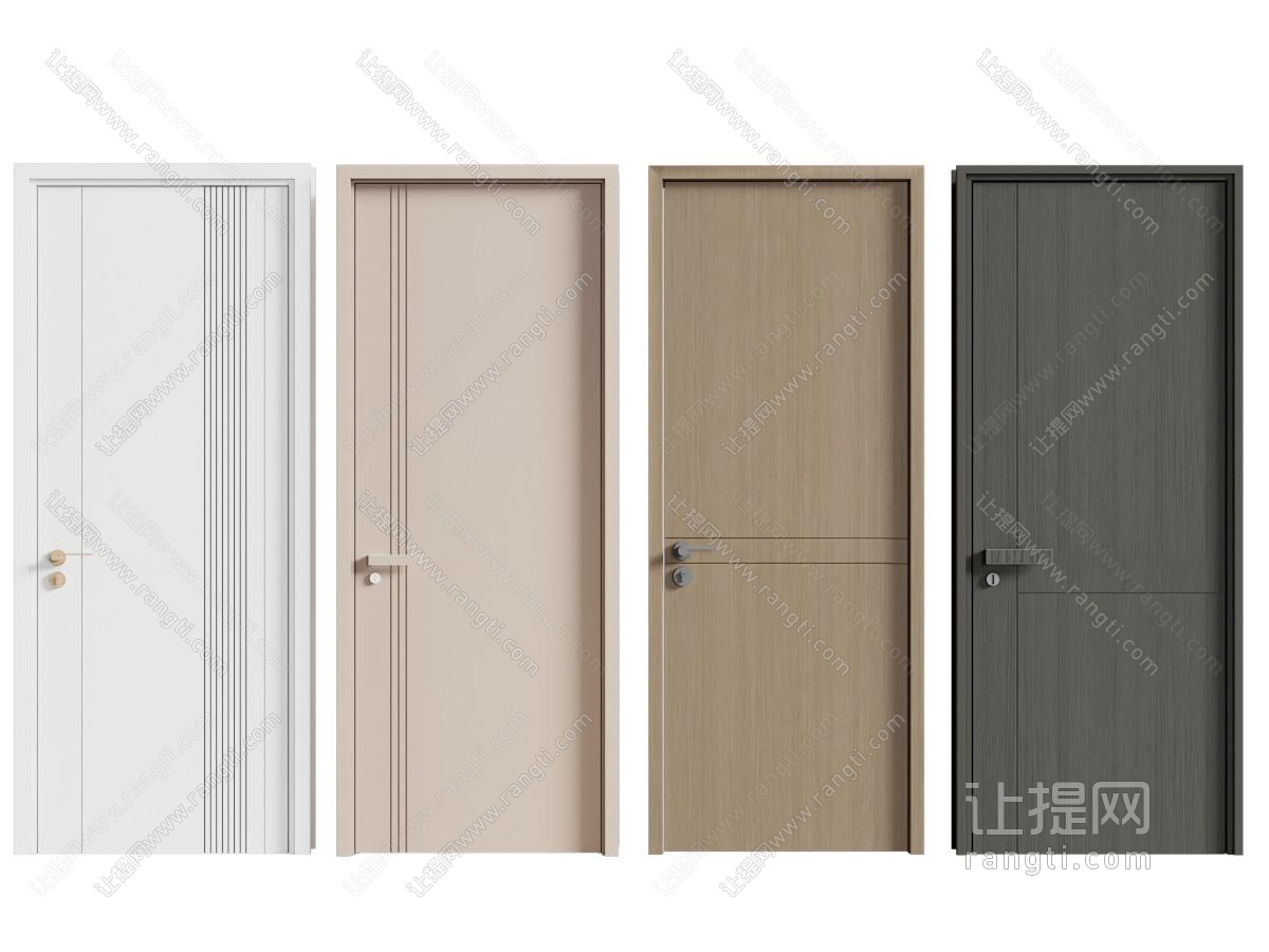现代木门 平开门 房门