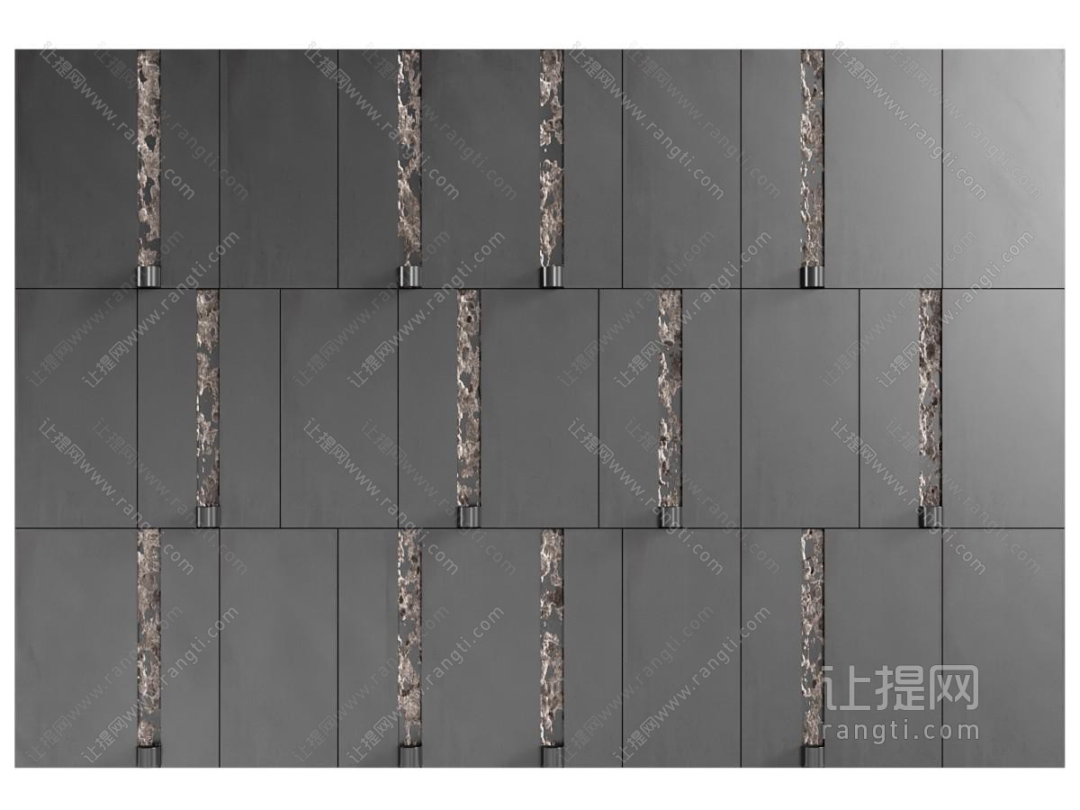 现代装饰灯带的背景墙