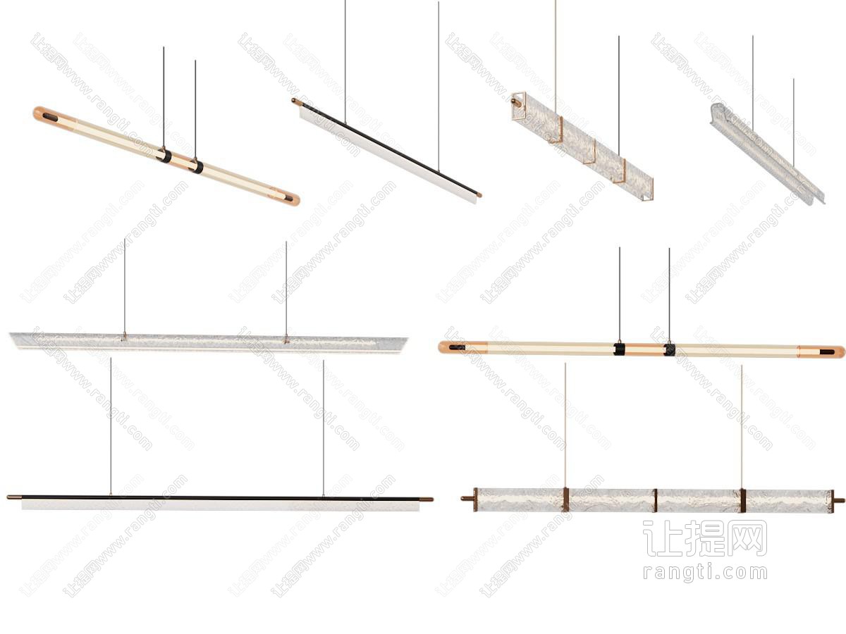 现代一字型水晶吊灯