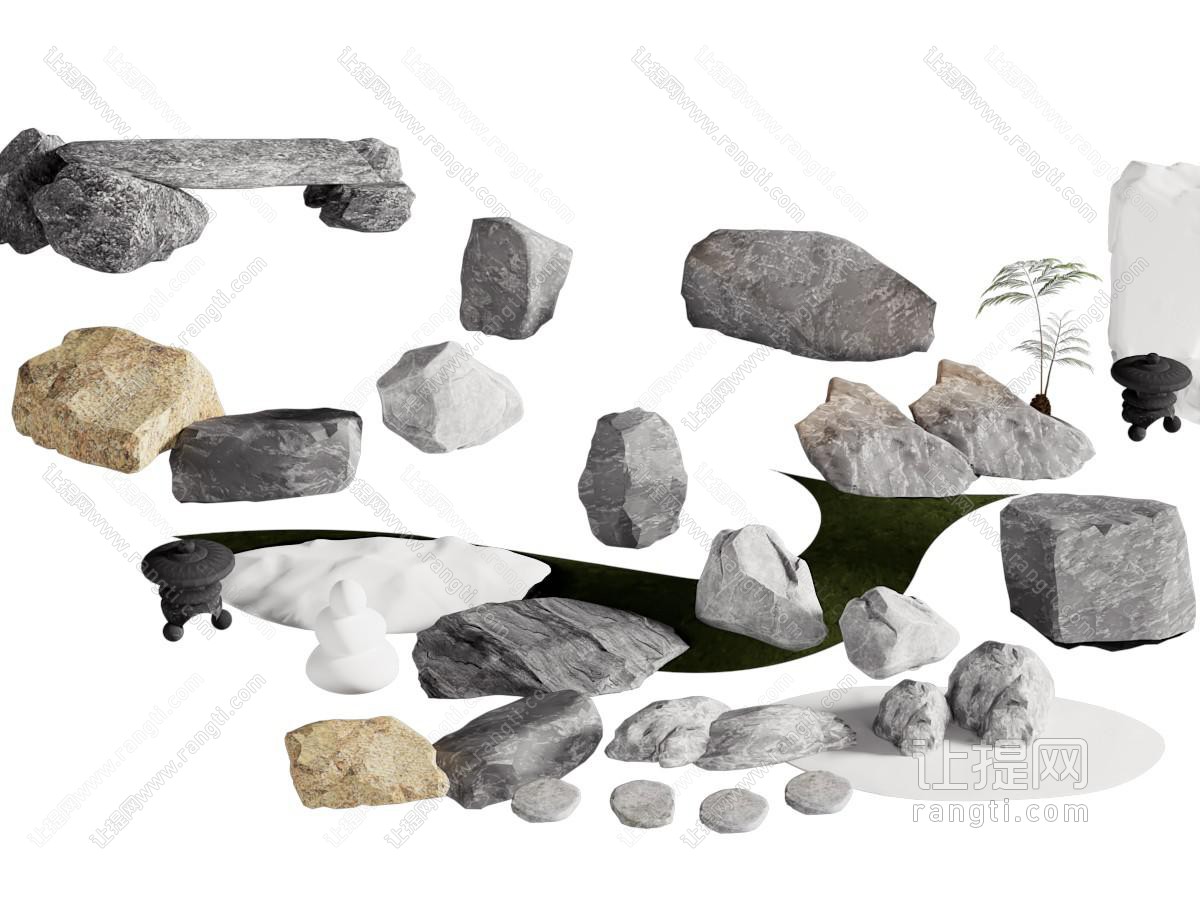 新中式景观石头 岩石