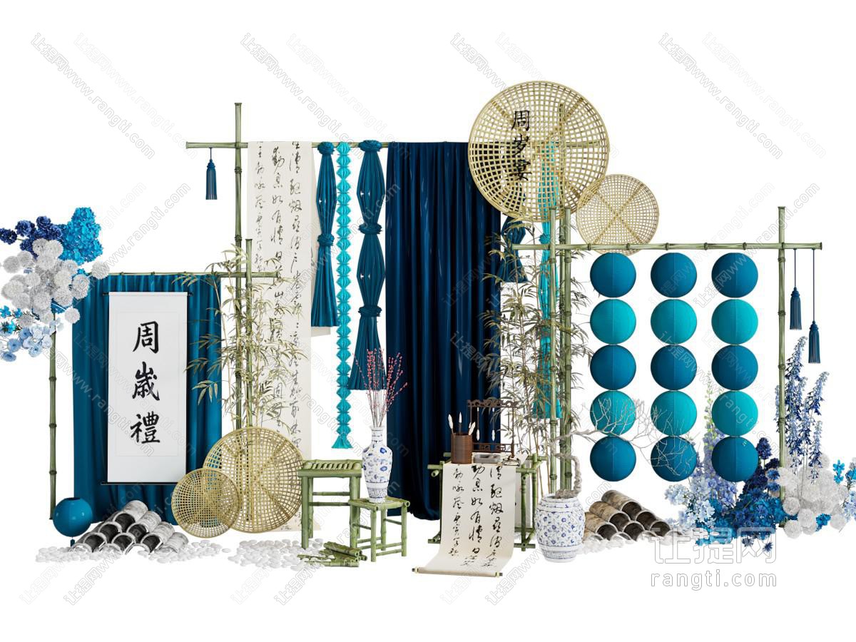 新中式美陈 户外装置