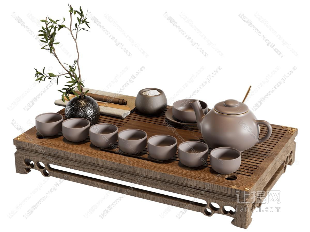 新中式茶盘 茶壶 茶杯 茶具杯子