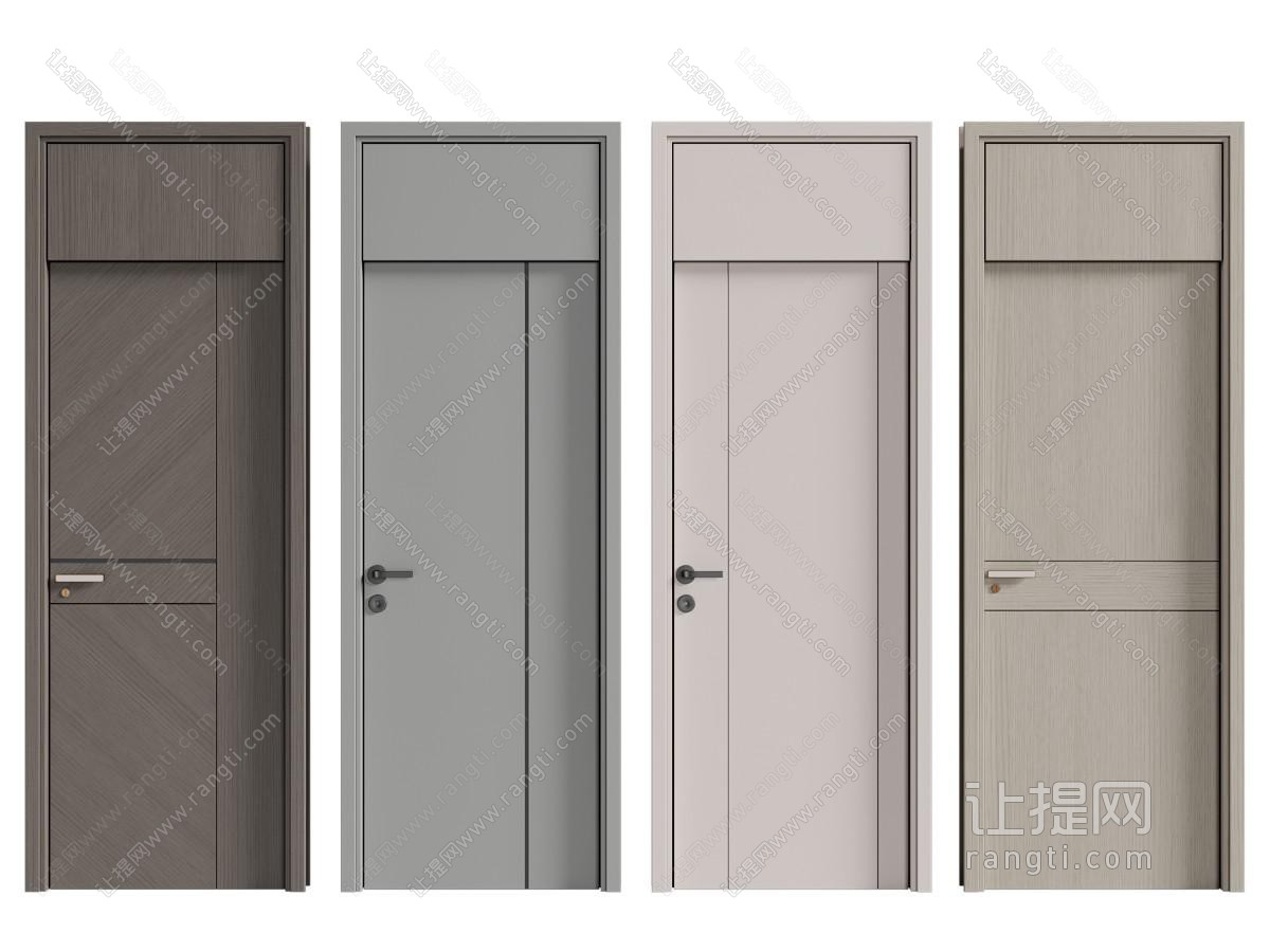 现代木门 房门 平开门