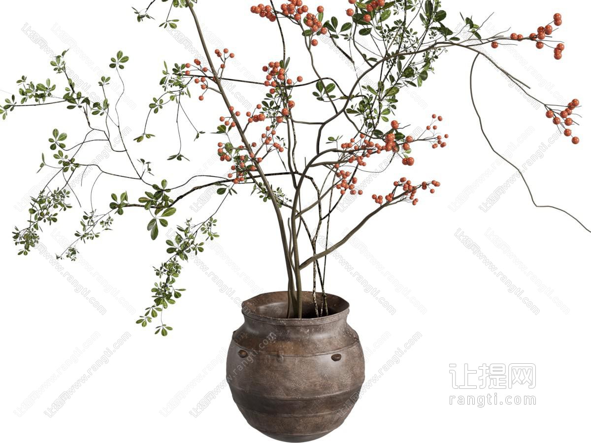 侘寂风花瓶花卉 摆件组合