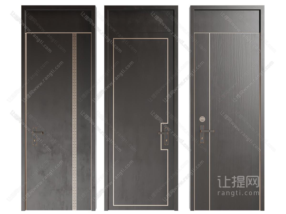 新中式木门 平开门 房门