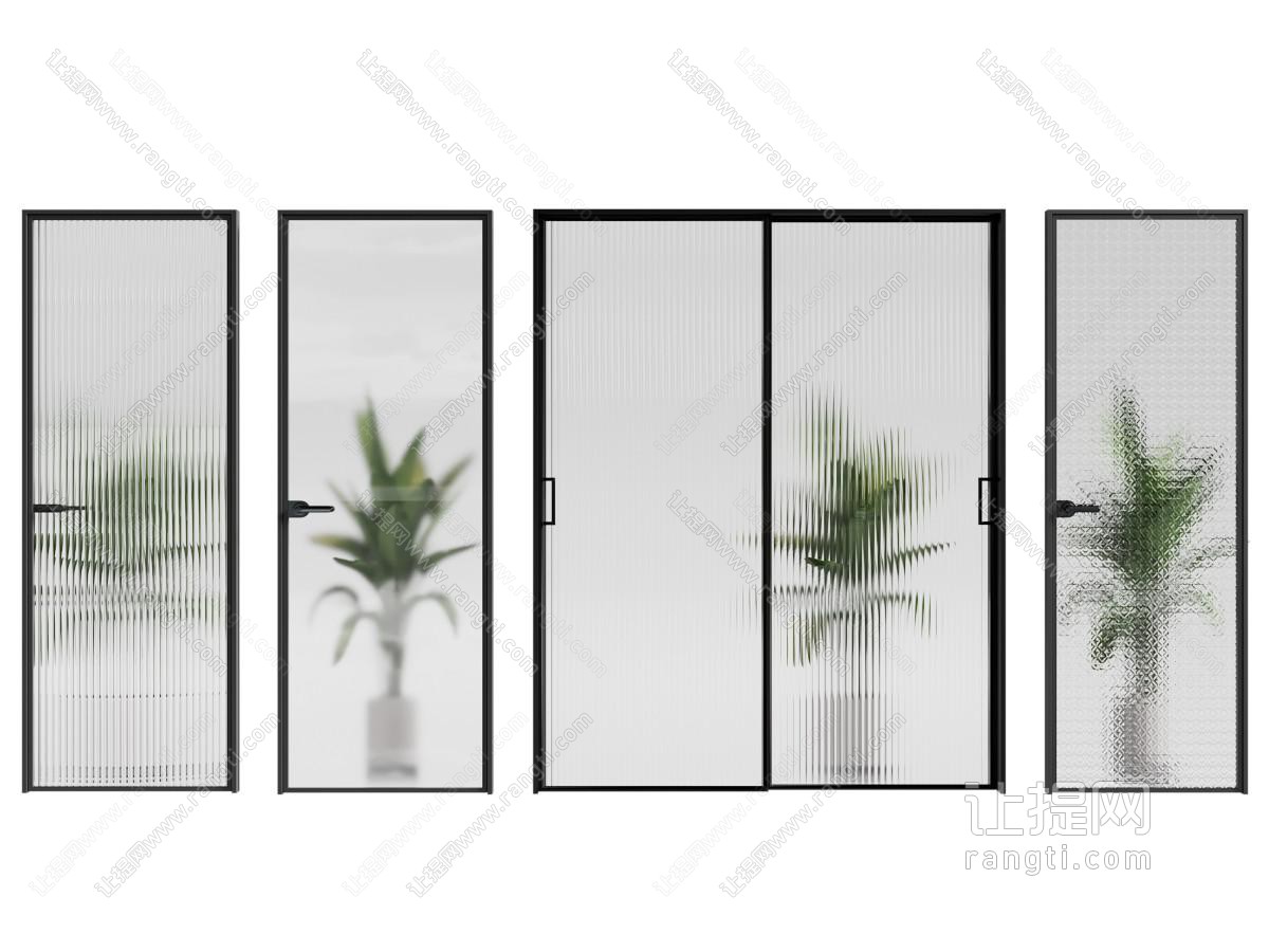 现代玻璃门 推拉门 房门