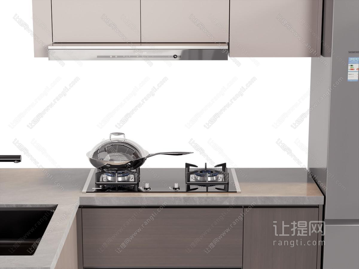 现代燃气灶 抽油烟机 厨房电器