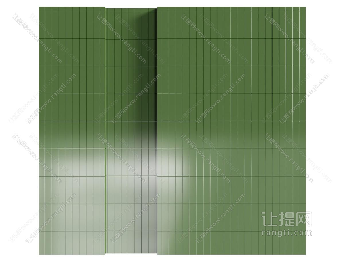 现代复古绿色瓷砖背景墙