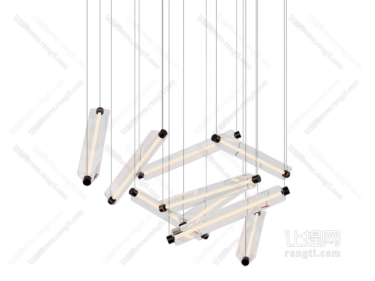 现代水晶管状吊灯