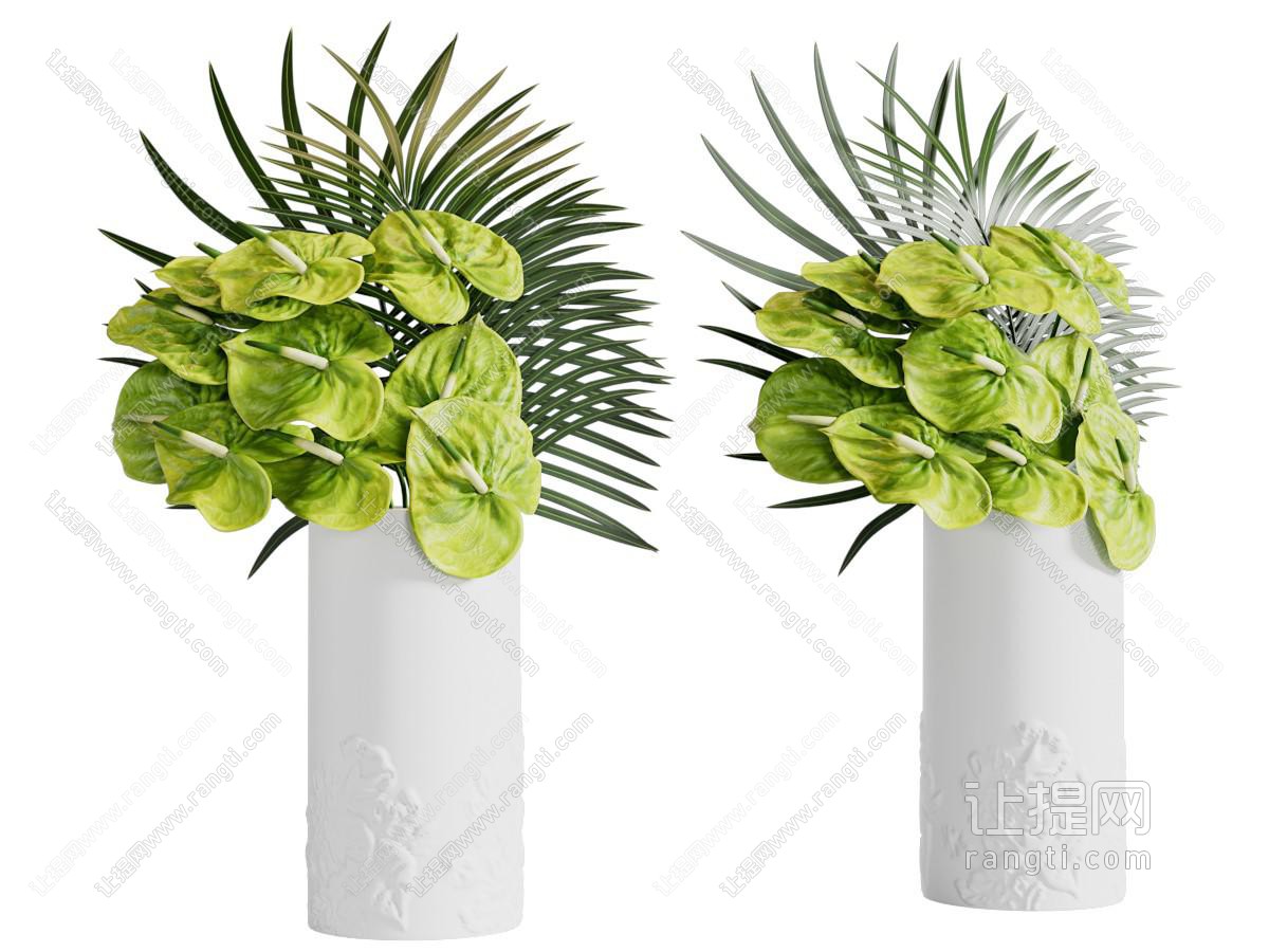 现代花瓶花卉