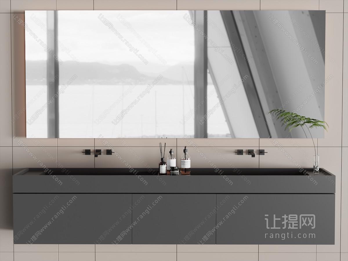 现代洗手台 镜柜 浴室柜