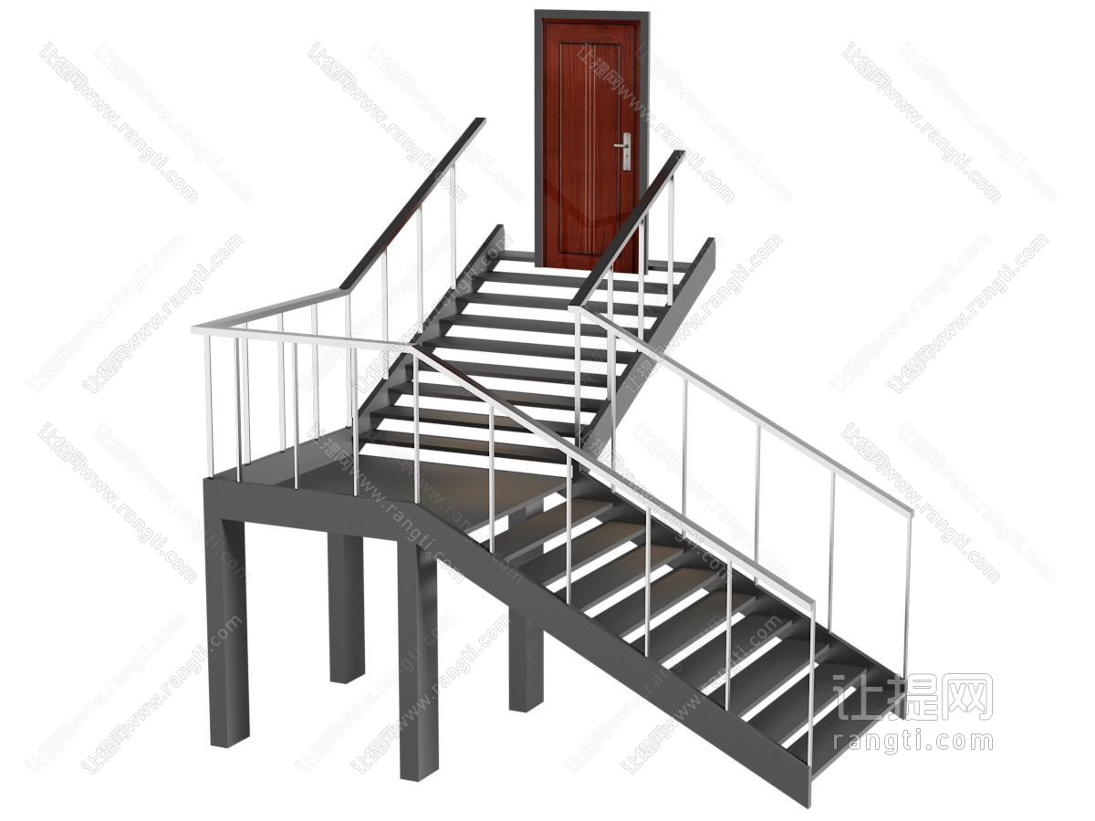 现代金属镂空旋转楼梯