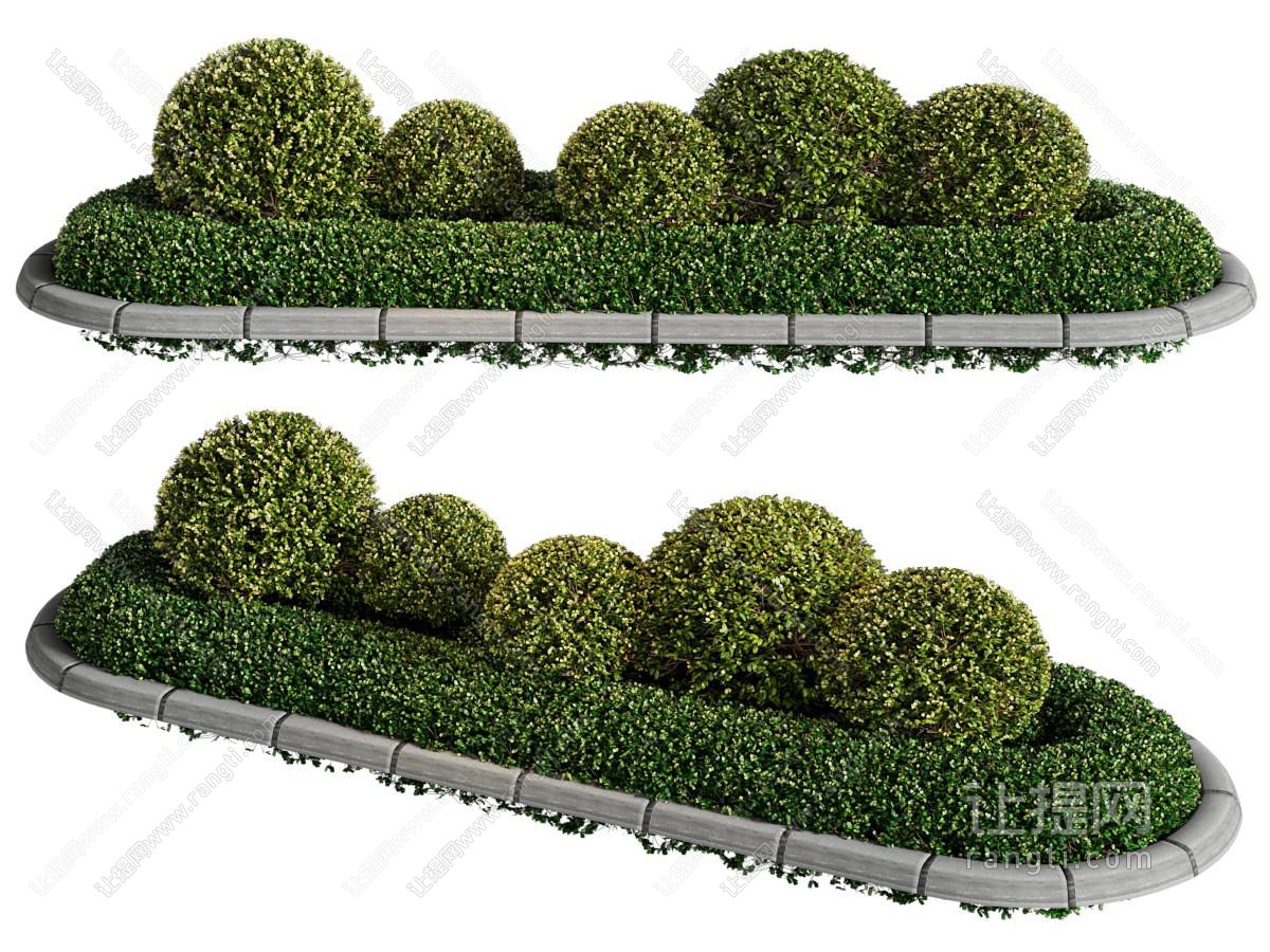 现代花坛灌木丛植物园艺小品