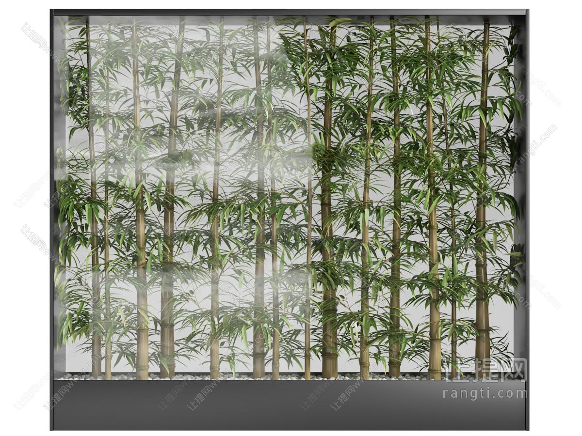 新中式室内竹子绿植景观园艺小品