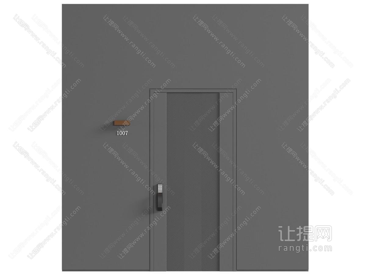 现代酒店入户门 密码锁防盗门 平开门